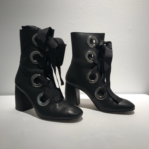 Miista Shoes - Size 38 MIISTA black leather ALYCIA boots